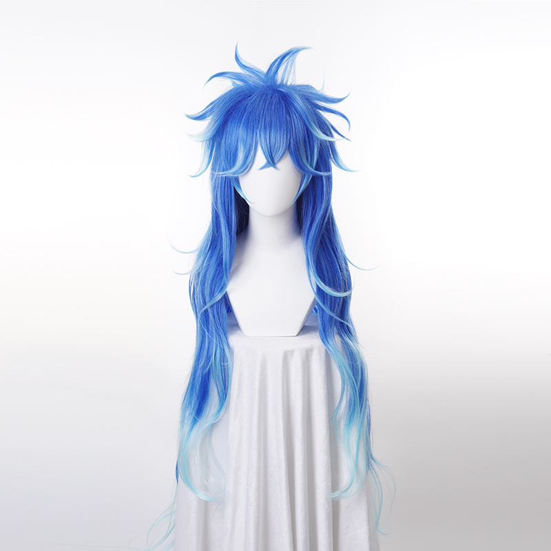 Anime Cosplay Blue Hair - Idia 슈라우드 가발 코스프레 헤라클레스 하데스