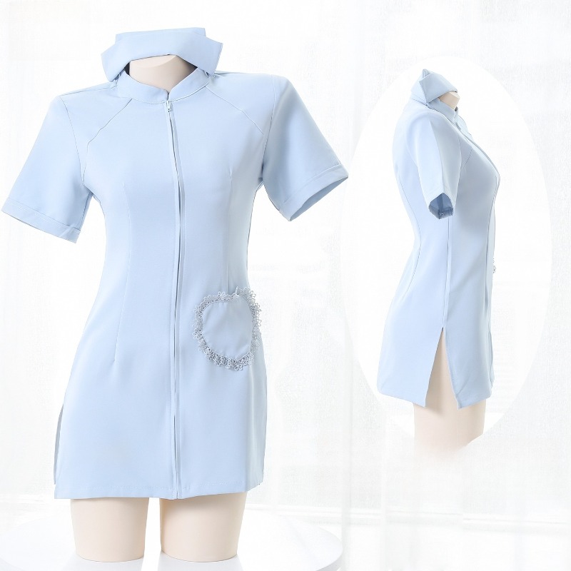 Anime Cosplay Nurse - 애니메이션 간호사 코스프레 의상 귀여운 블루