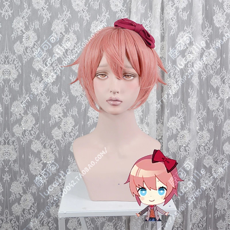 Cosplay Anime Pink Hair - vivi 2025 고품질 DDLC 도키 문학