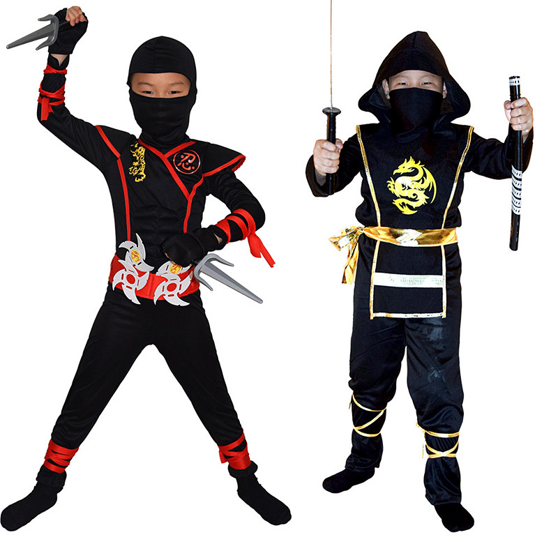 Anime Cosplay Ideas Male - 무기 액세서리가있는 어린이를위한 소년 닌자 디럭스