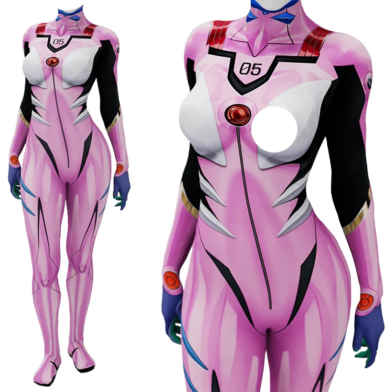 Anime Cosplay Girls - 애니메이션 EVA 05 마키나미 코스프레 의상