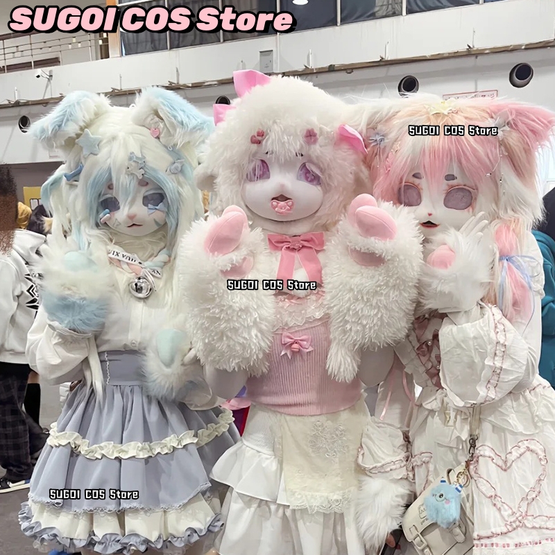 Anime Cosplay With Mask - aBcSCS*퍼슈트 헤드 키구루미 귀여운 털 마스크