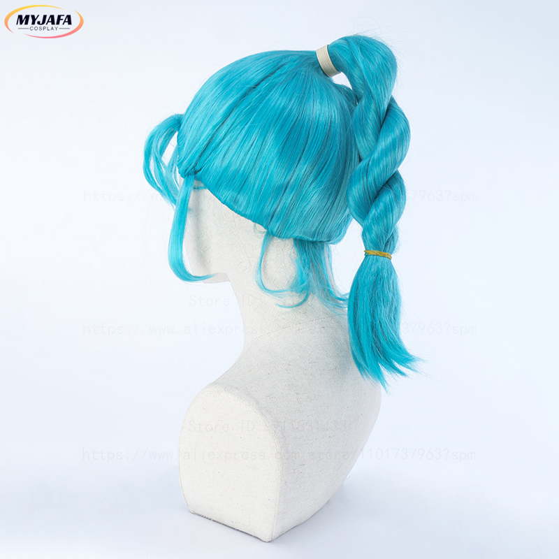 Anime Cosplay Blue Hair - 불마 코스프레 가발 부루마 가발 블루