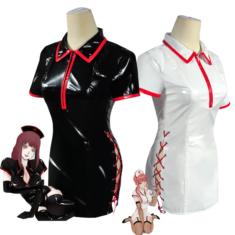 Anime Cosplay Nurse - 애니메이션 전기톱 남자 코스프레 의상, 마키마