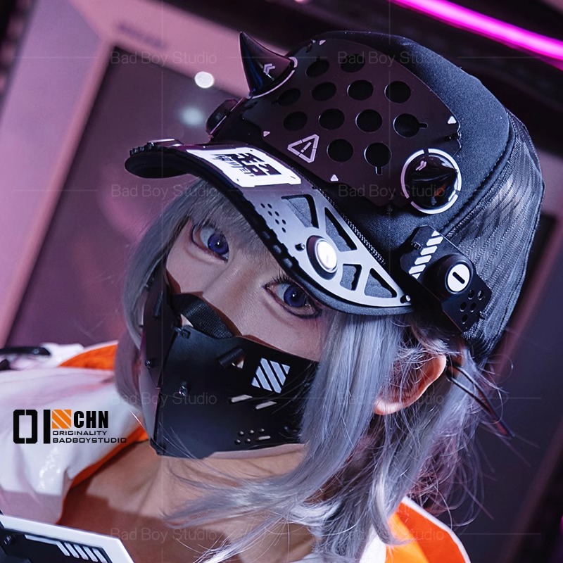 Anime Cosplay With Mask - 2025 게임 사이버펑크 코스프레 마스크 액세서리