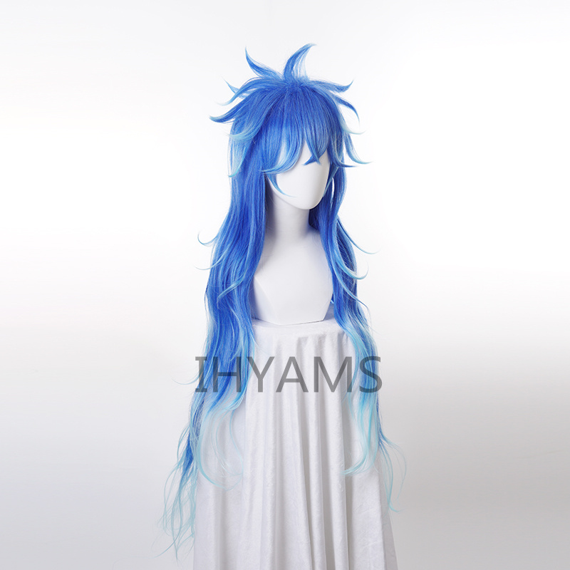 Idia 슈라우드 가발 코스프레 헤라클레스 하데스 합성 - Anime Cosplay Blue Hair 리뷰 및 가격