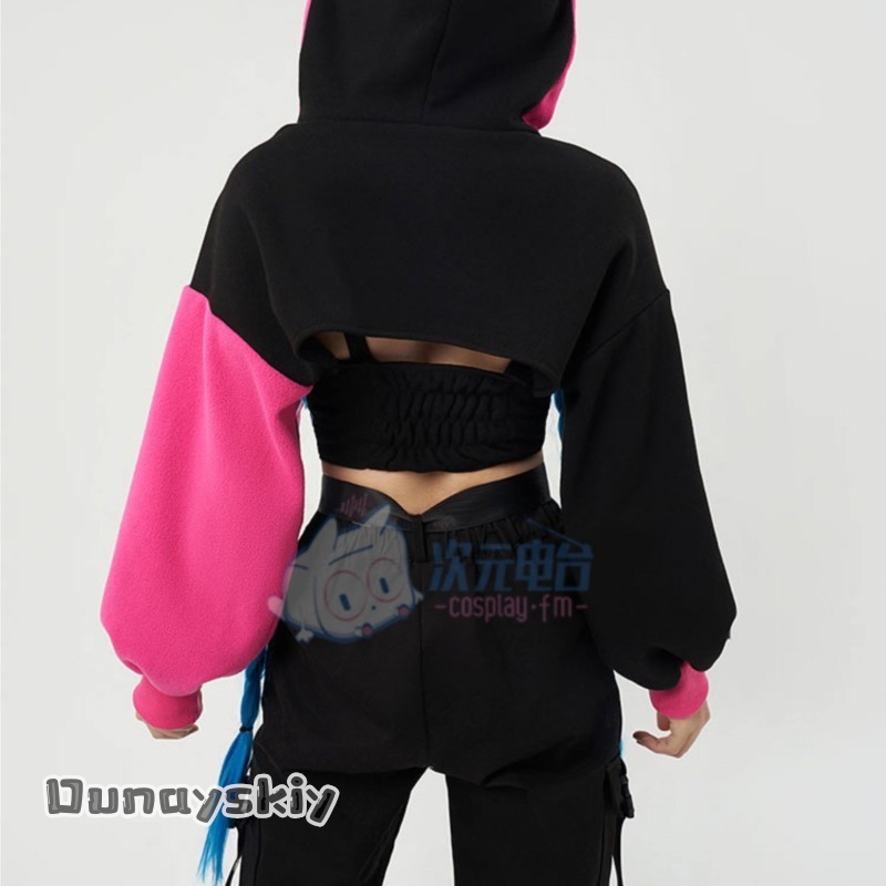 Dunayskiy@Jinx Arcane 후드티 코스프레 - Anime Cosplay Blue Hair 리뷰 및 가격
