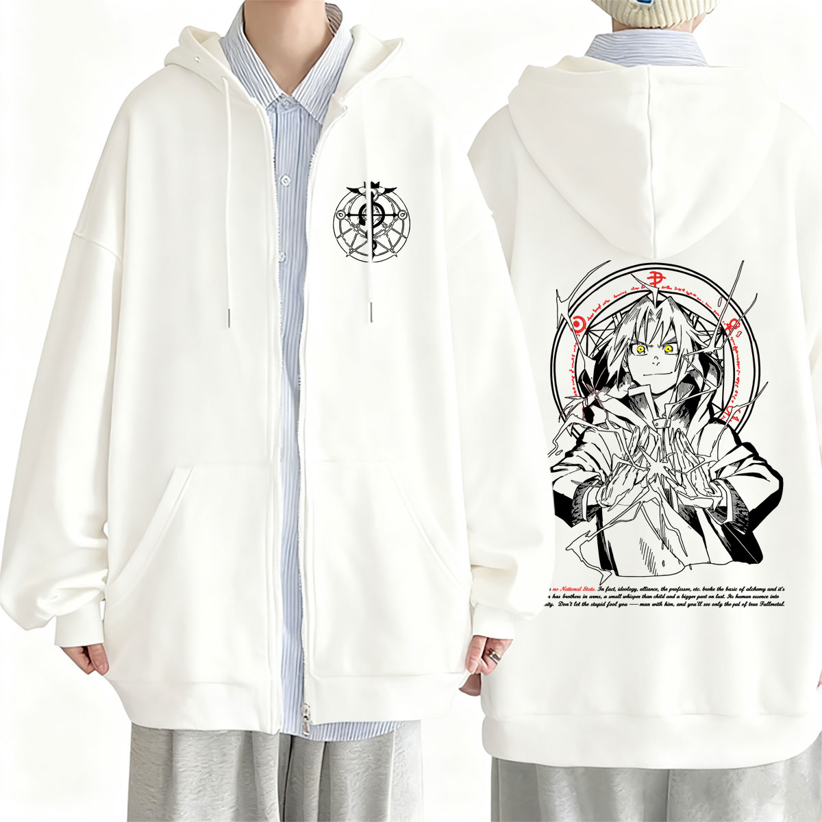 애니메이션 풀메탈 알chemist 지퍼 후드티 만화 에 - Fullmetal Alchemist Coat 리뷰 및 가격