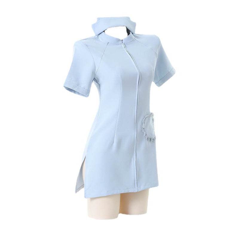 애니메이션 간호사 코스프레 의상 귀여운 블루 반팔 드레 - Anime Cosplay Nurse 리뷰 및 가격