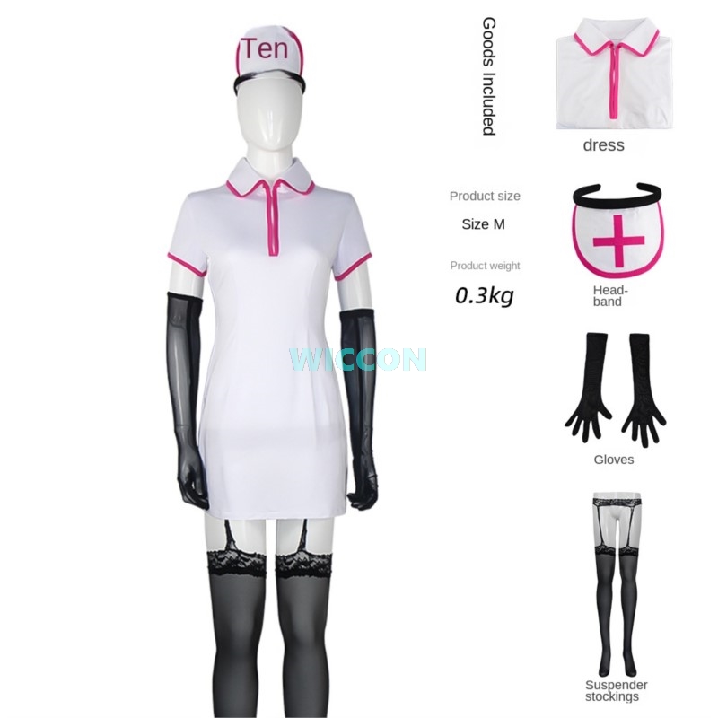 애니메이션 체인소맨 코스프레 의상 마키마 파워 섹시 간 - Anime Cosplay Nurse 리뷰 및 가격