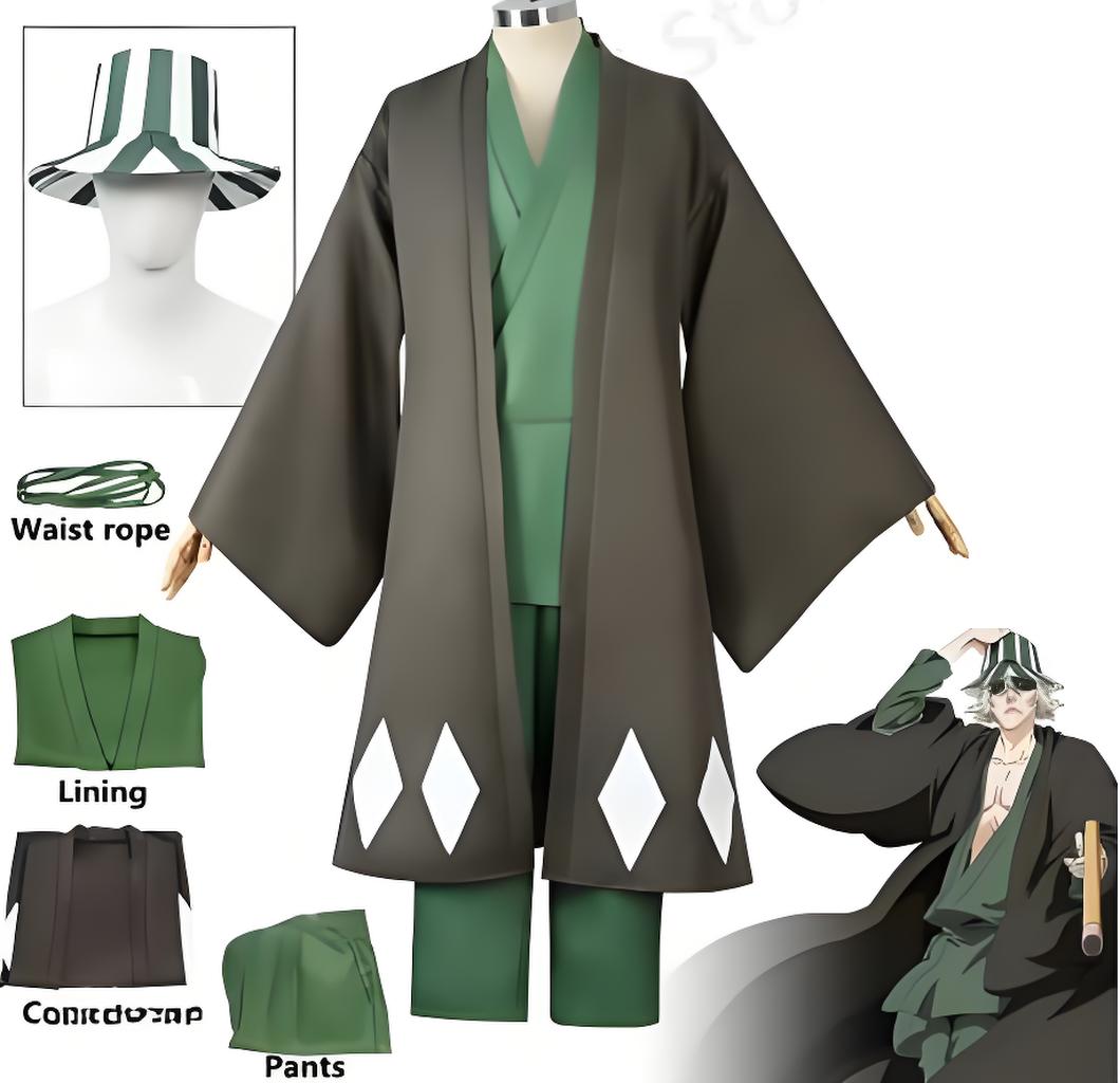 핫 애니메이션 블리치 코스프레 우라하라 키스케 고테이  - Bleach Captain Coat 리뷰 및 가격