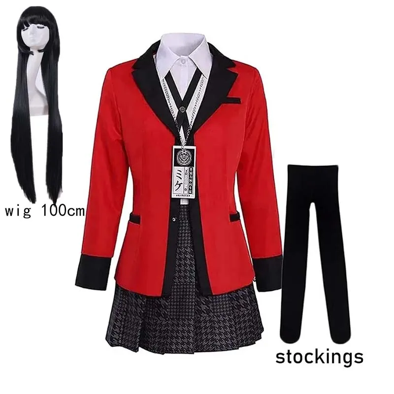 유메코 자바미 코스프레 의상 학교 교복 자바미 유메코  - Anime Cosplay Yumeko 리뷰 및 가격