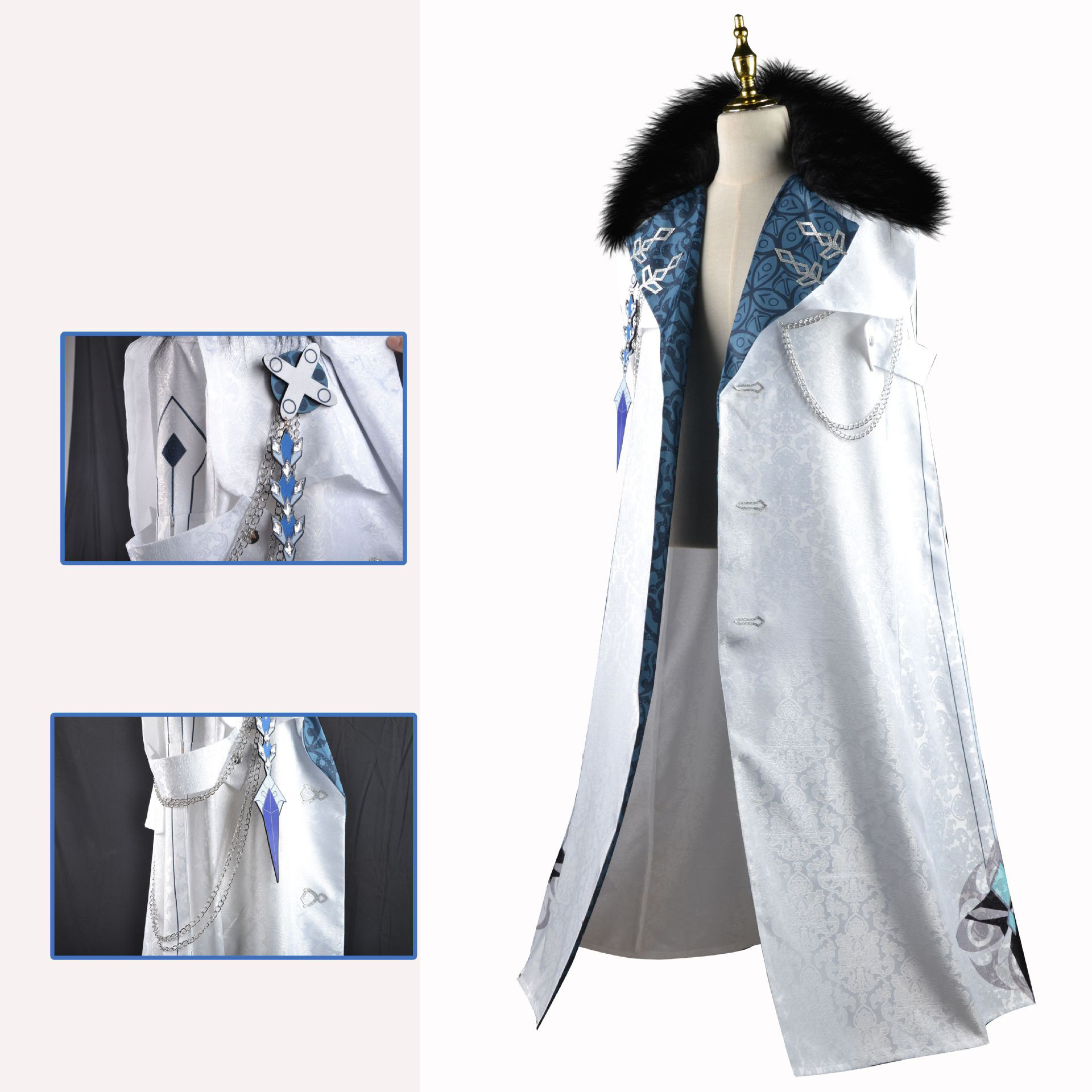 Fatui Harbinger 코스프레 의상 Arlecc - Bleach Captain Coat 리뷰 및 가격
