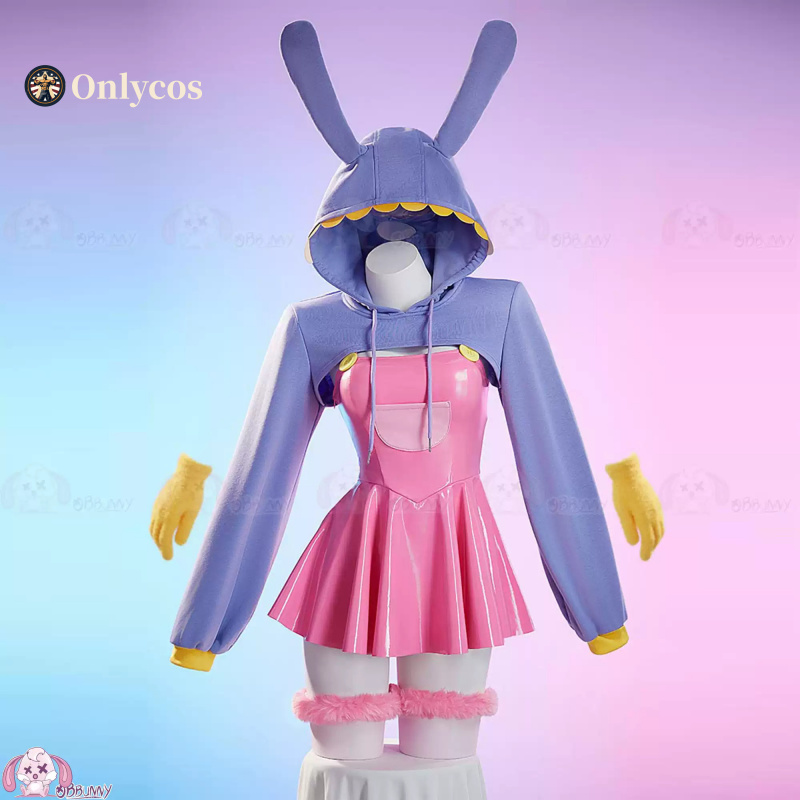 놀라운 디지털 서커스 잭스 코스프레 의상 토끼 슬립 드 - Anime Cosplay Girl Costume 리뷰 및 가격