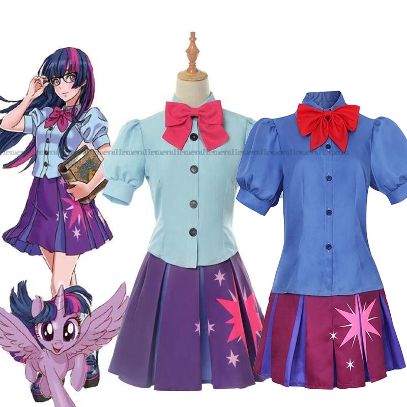 애니메이션 리틀 포니 황혼 스파클 코스프레 코스튬 가발 - Anime Cosplay Little Girl 리뷰 및 가격