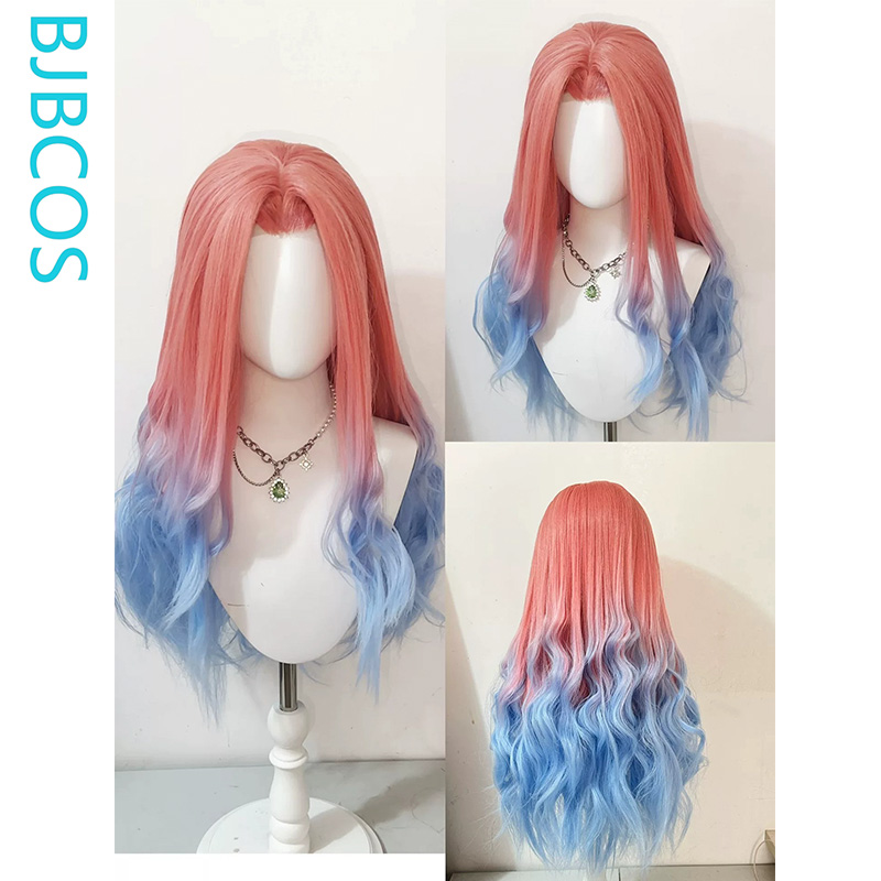 스타일링된 가발 ‌ 미지 코스프레 가발 애니메이션 외계 - Cosplay Anime Pink Hair 리뷰 및 가격