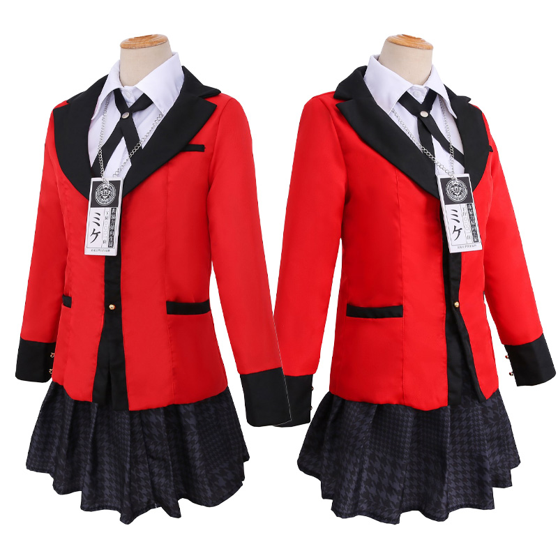 애니메이션 자바미 유메코 코스프레 의상 코트 셔츠 스커 - Anime Cosplay Yumeko 리뷰 및 가격