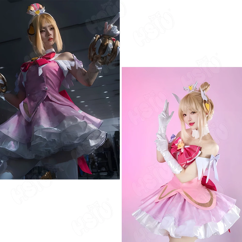주노 코스프레 의상 가발 HSIU 금발 복숭아색 핑크색 - Cosplay Anime Pink Hair 리뷰 및 가격