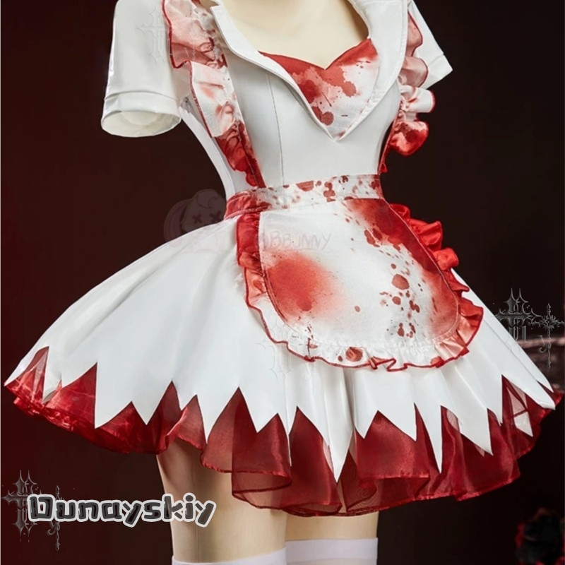 OHaYo% 블러디 간호사 팬아트 할로윈 코스프레 의상 - Anime Cosplay Nurse 리뷰 및 가격