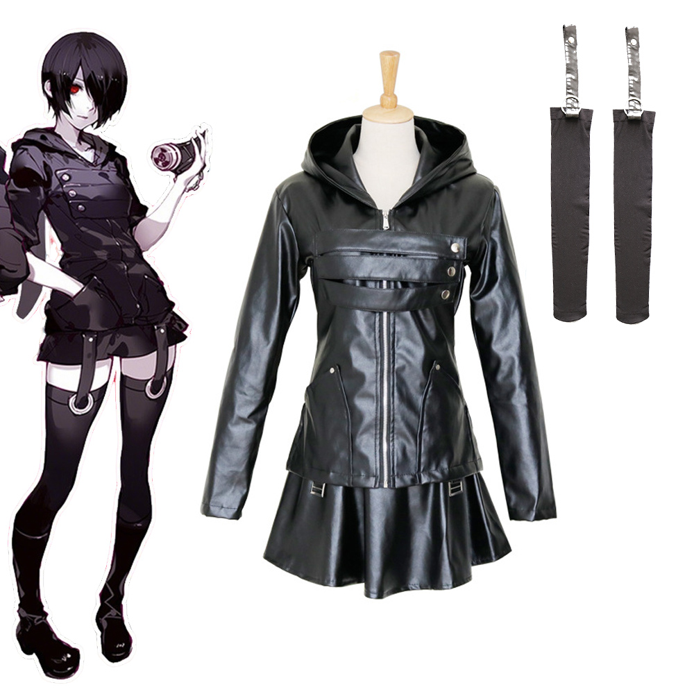 도쿄 구울 키리시마 토우카 코스프레 의상 블랙 인조 가 - Anime Cosplay Tokyo Ghoul 리뷰 및 가격
