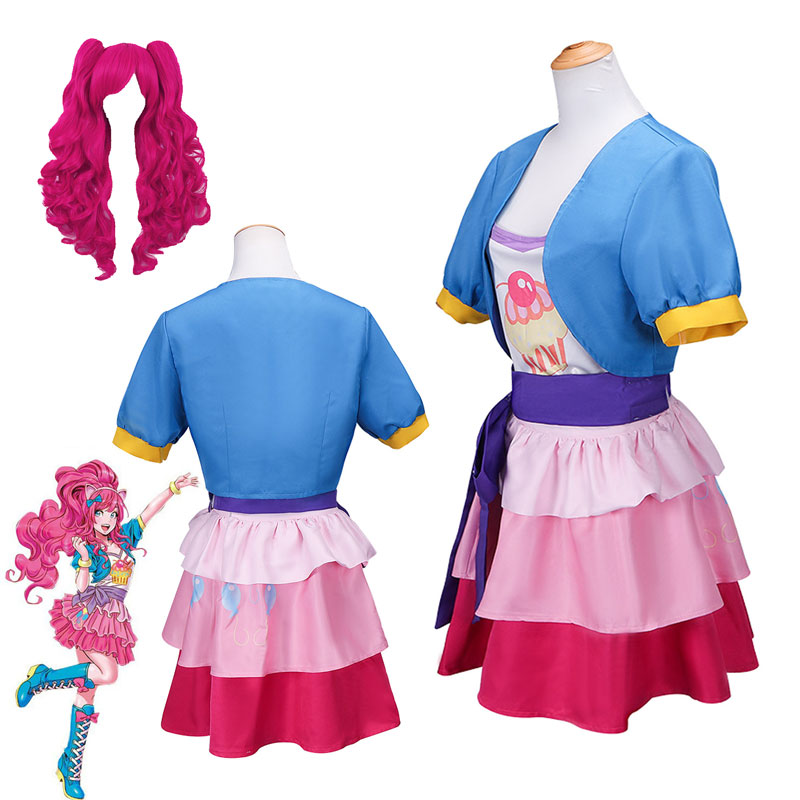 애니메이션 리틀 포니 핑키 파이 코스프레 의상 가발 귀 - Anime Cosplay Little Girl 리뷰 및 가격