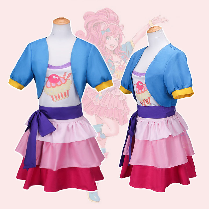 애니메이션 리틀 포니 핑키 파이 코스프레 의상 가발 귀 - Anime Cosplay Little Girl 리뷰 및 가격