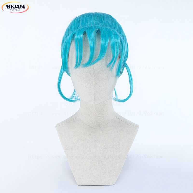 불마 코스프레 가발 부루마 가발 블루 브레이드 포니테일 - Anime Cosplay Blue Hair 리뷰 및 가격