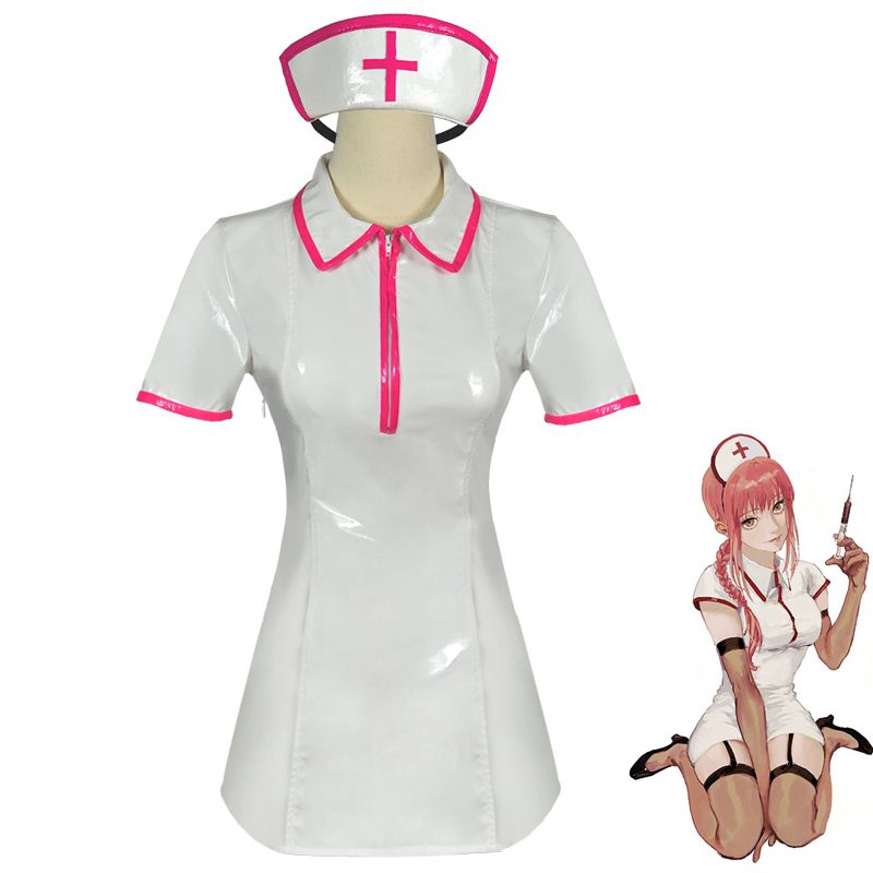 애니메이션 전기톱 남자 코스프레 의상, 마키마 파워 섹 - Anime Cosplay Nurse 리뷰 및 가격