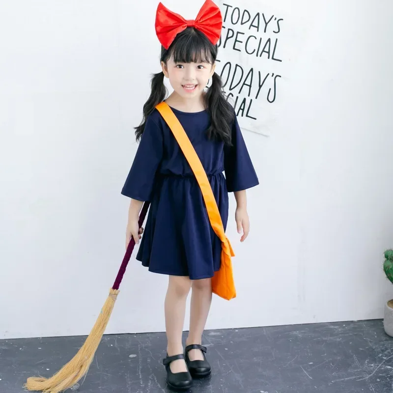 어린이 할로윈 의상 어린이 옷 작은 마녀 배달 드레스  - Anime Cosplay Little Girl 리뷰 및 가격