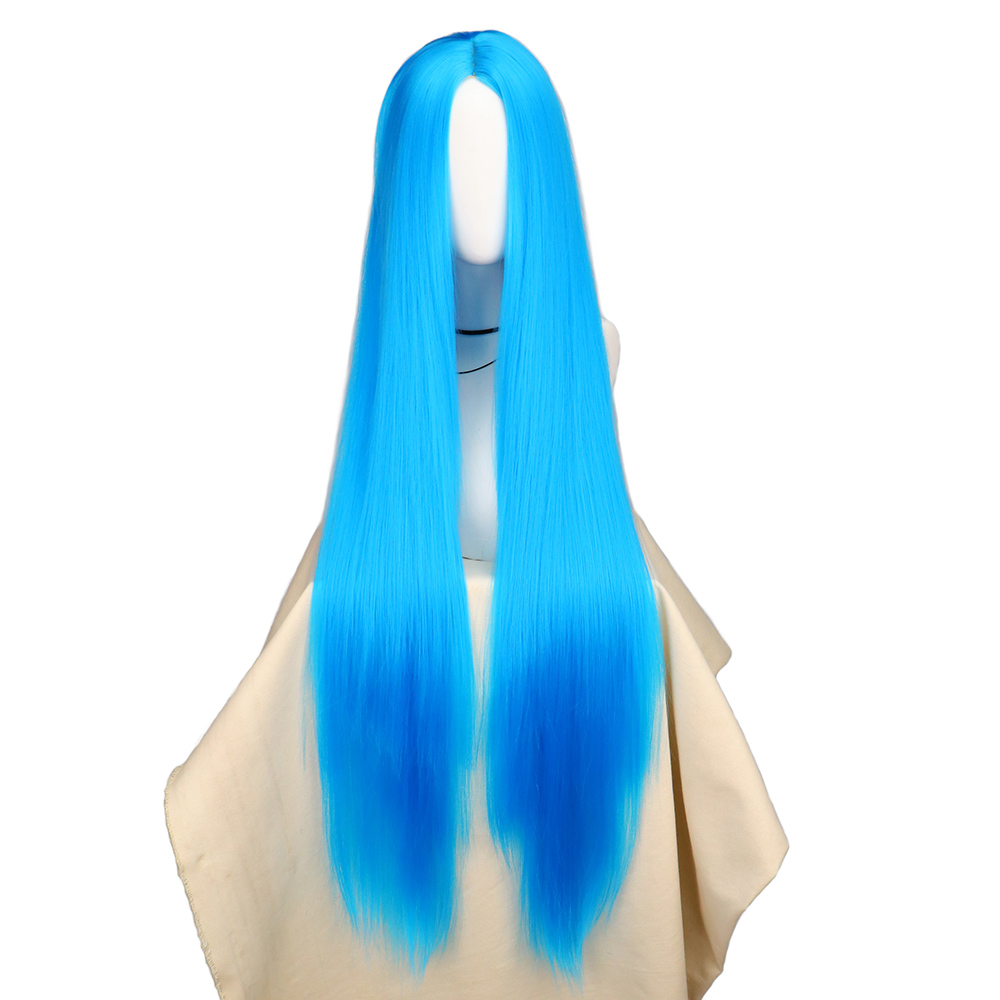 QQXCAIW 코스프레 100cm 긴 파란색 합성 머리 - Anime Cosplay Blue Hair 리뷰 및 가격