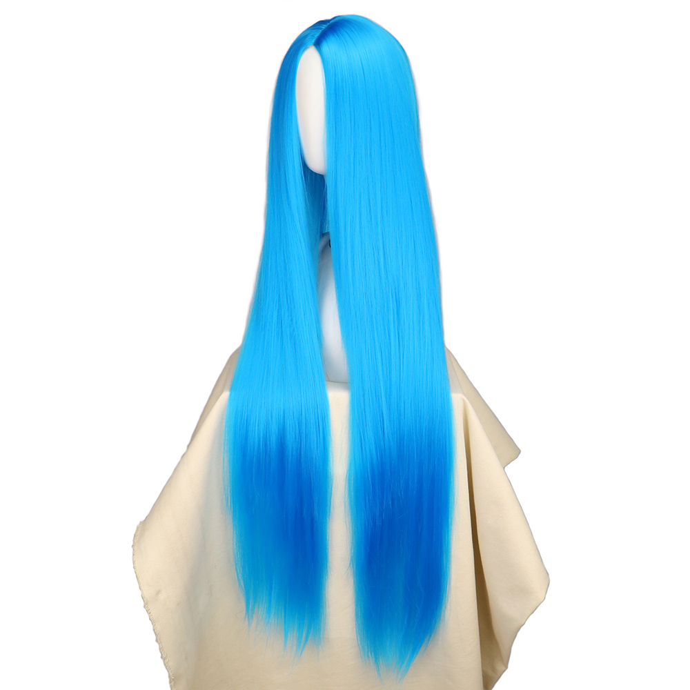 QQXCAIW 코스프레 100cm 긴 파란색 합성 머리 - Anime Cosplay Blue Hair 리뷰 및 가격