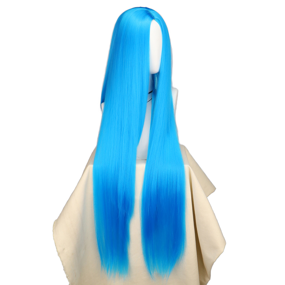 QQXCAIW 코스프레 100cm 긴 파란색 합성 머리 - Anime Cosplay Blue Hair 리뷰 및 가격