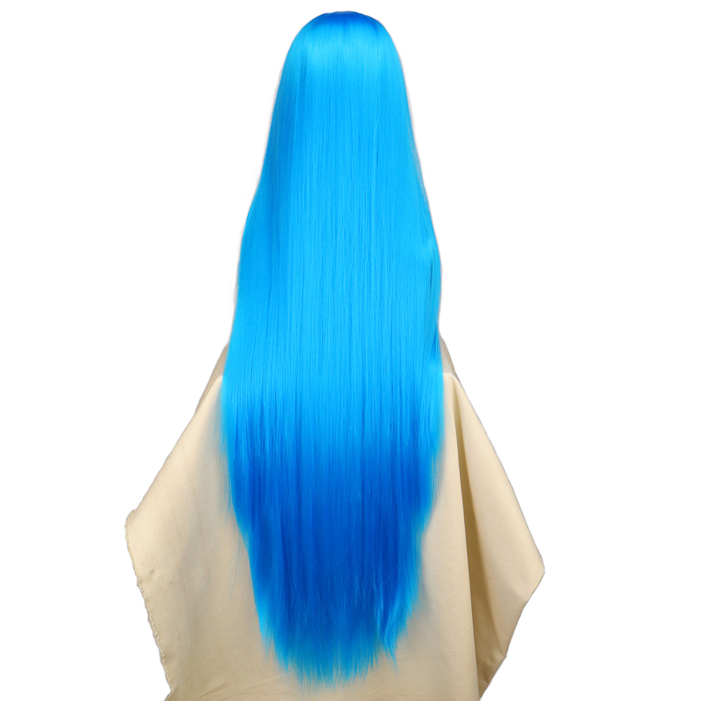 QQXCAIW 코스프레 100cm 긴 파란색 합성 머리 - Anime Cosplay Blue Hair 리뷰 및 가격